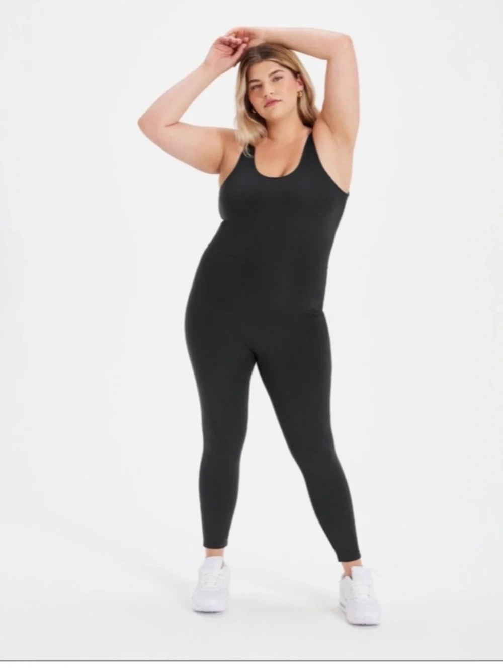 Girlfriend Collective Black Scoop Unitard One piece Jumpsuit Black XXL 2XL